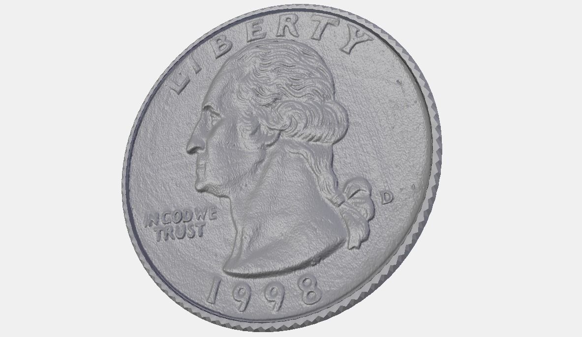 Quarter Coin 3D model 3D printable | CGTrader
