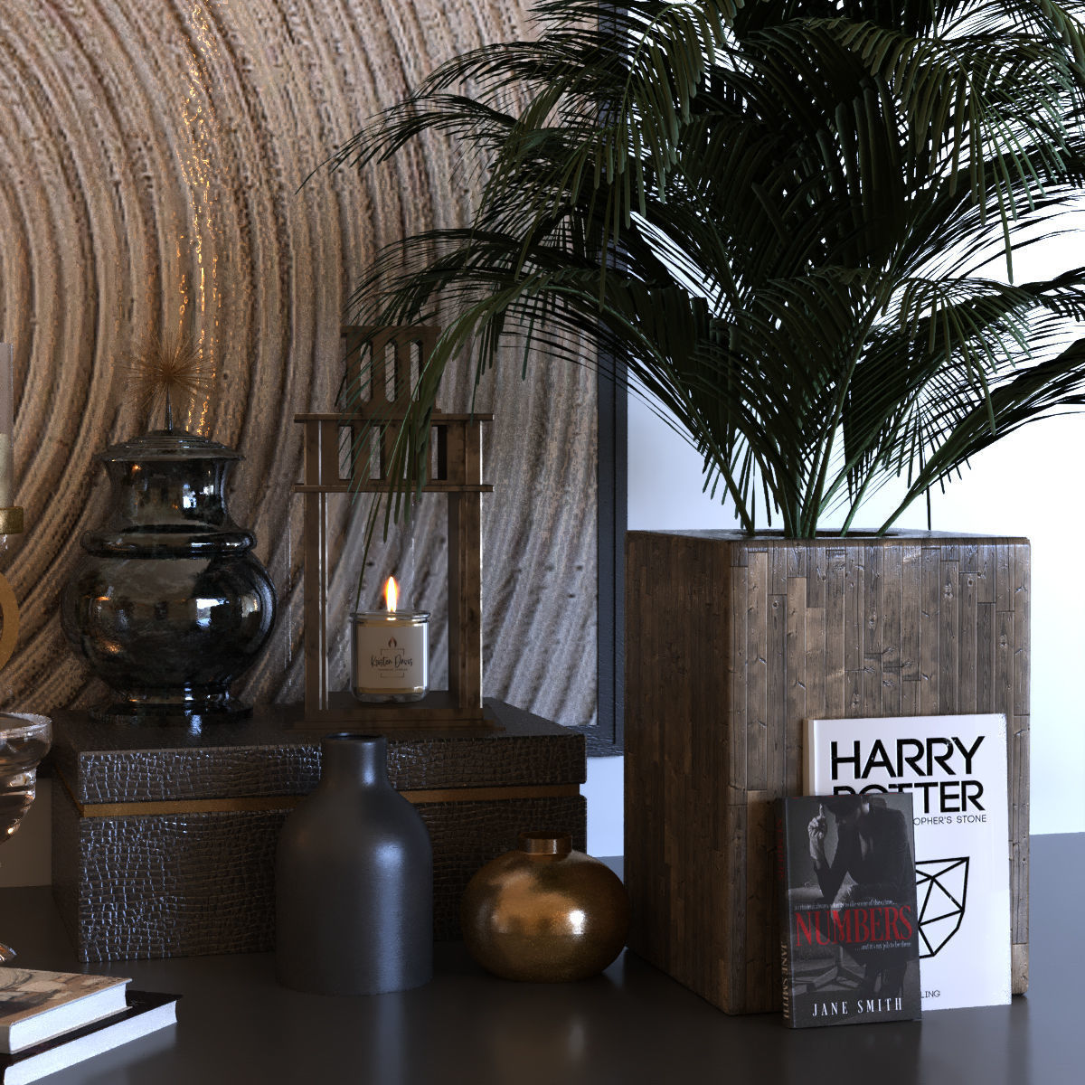 decoration set 011 Low-poly 3D model_2