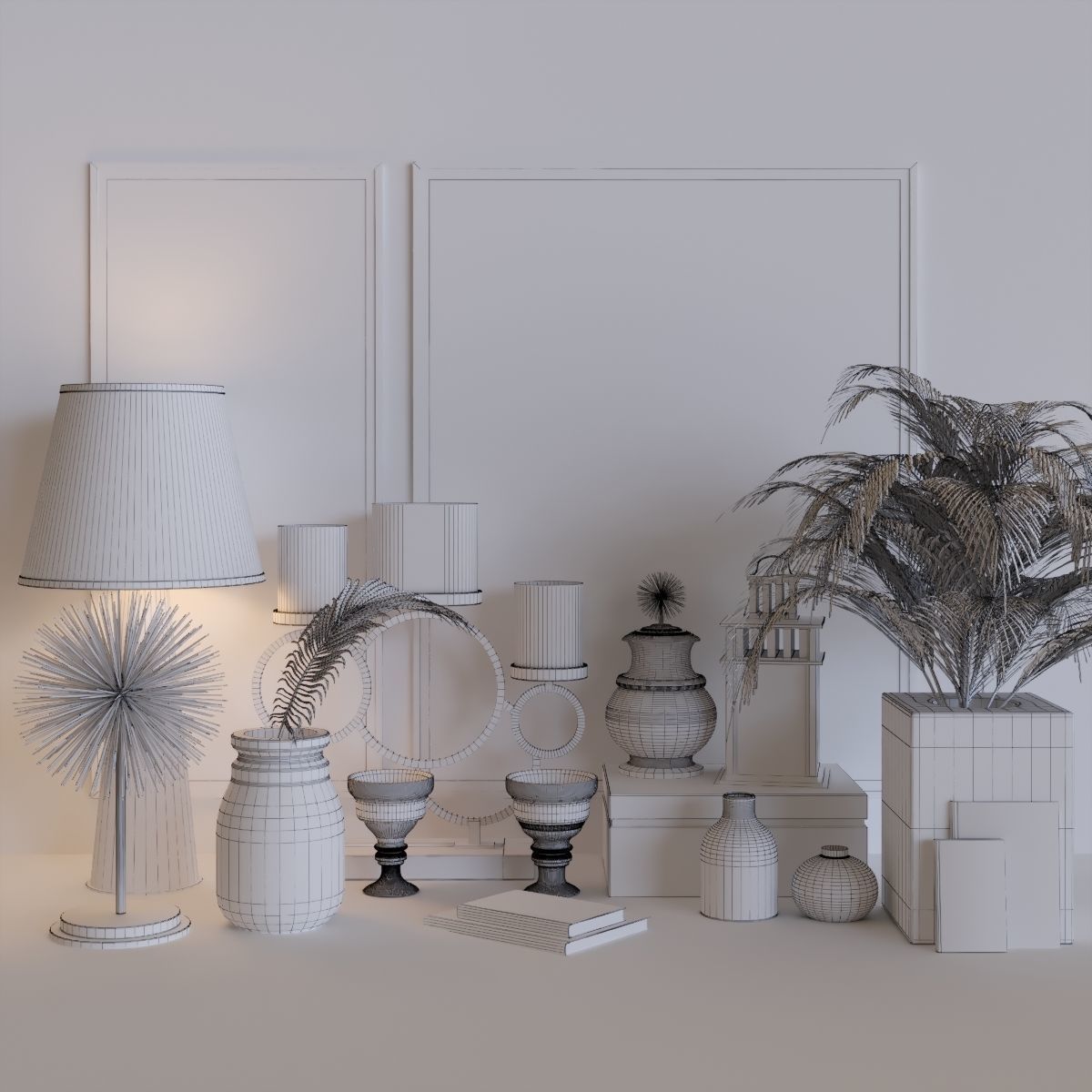 decoration set 011 Low-poly 3D model_6
