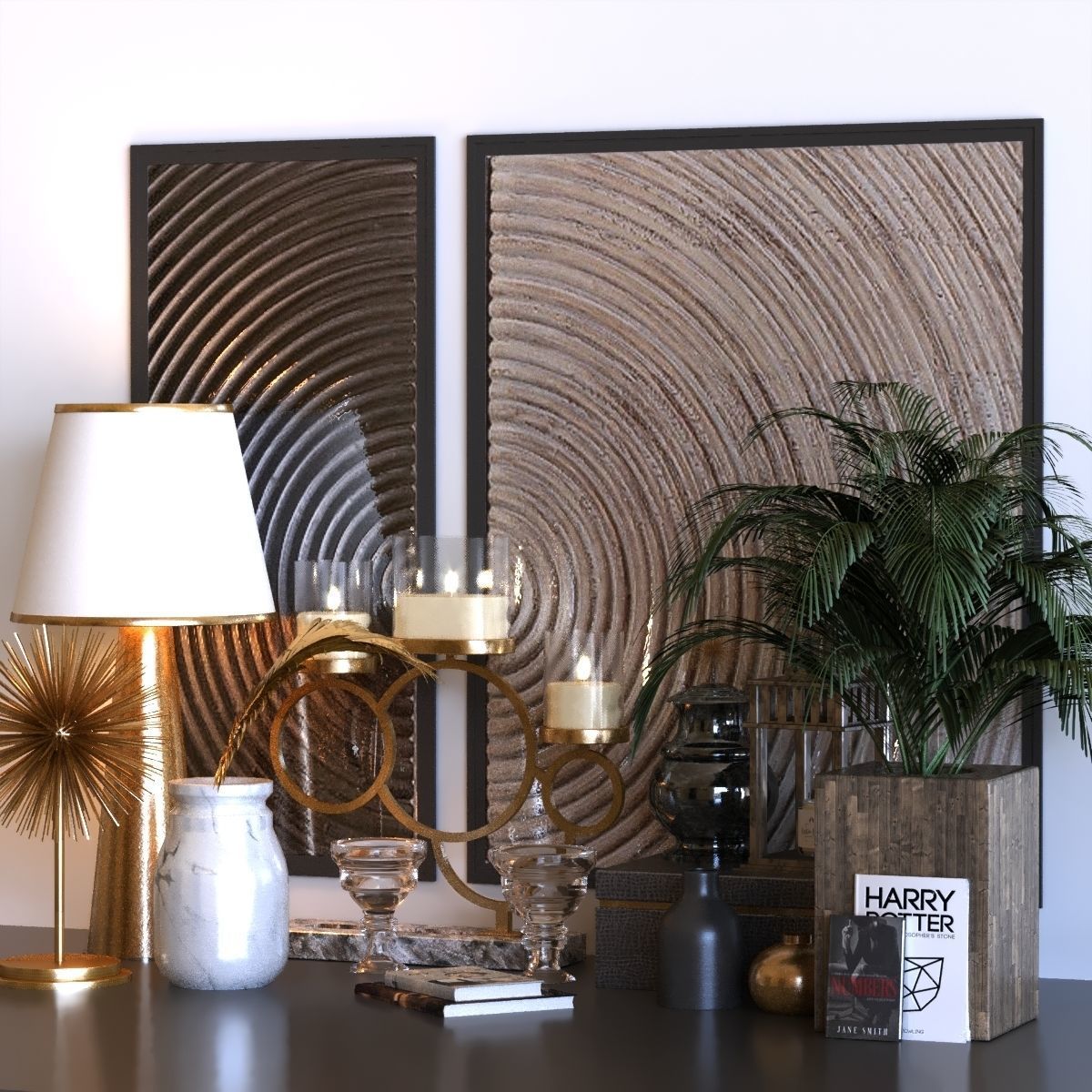 decoration set 011 Low-poly 3D model_3