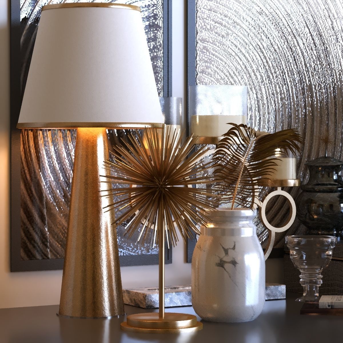 decoration set 011 Low-poly 3D model_4