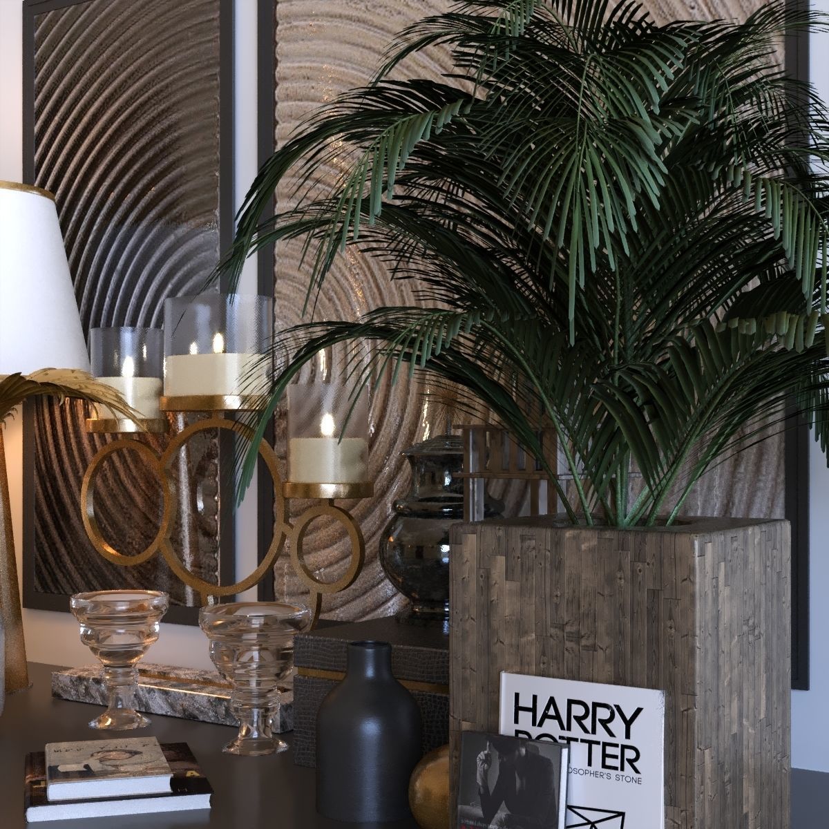 decoration set 011 Low-poly 3D model_7