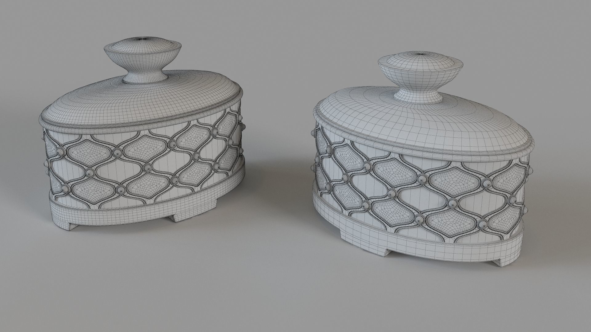 Arabesque Decorative Box 3D model_4