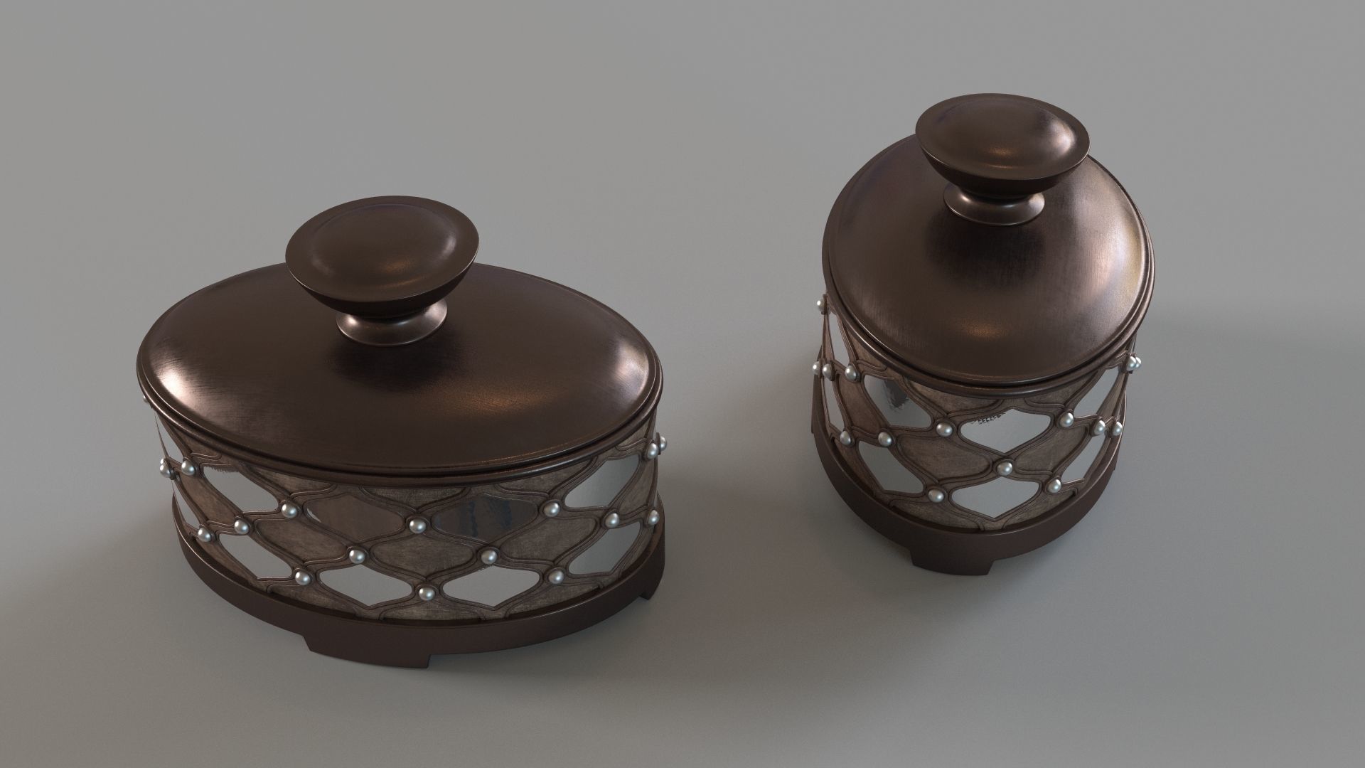 Arabesque Decorative Box 3D model_3