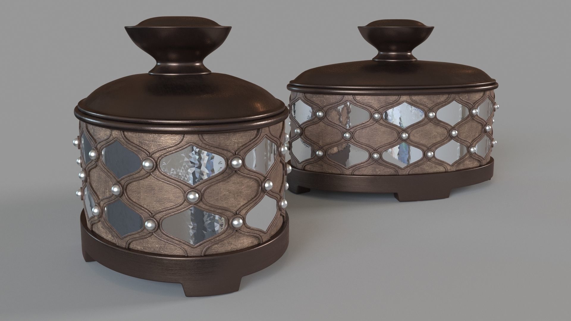 Arabesque Decorative Box 3D model_1