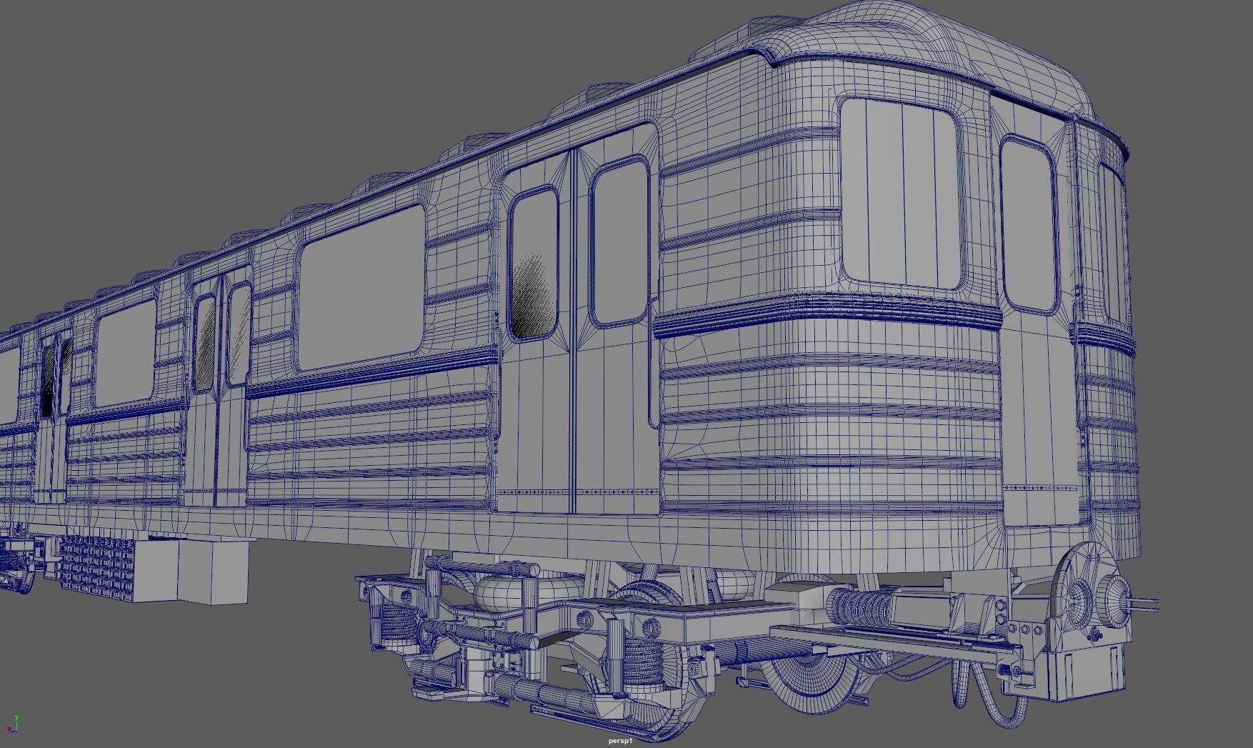Metro train 3D model_5