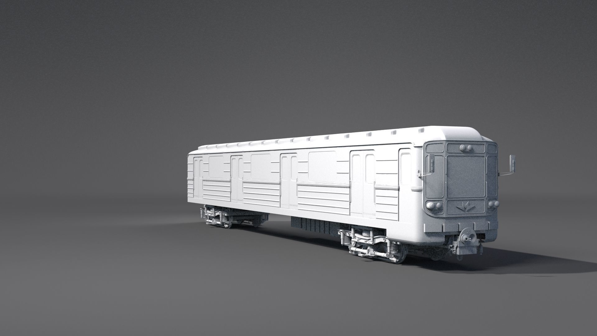 Metro train 3D model_9