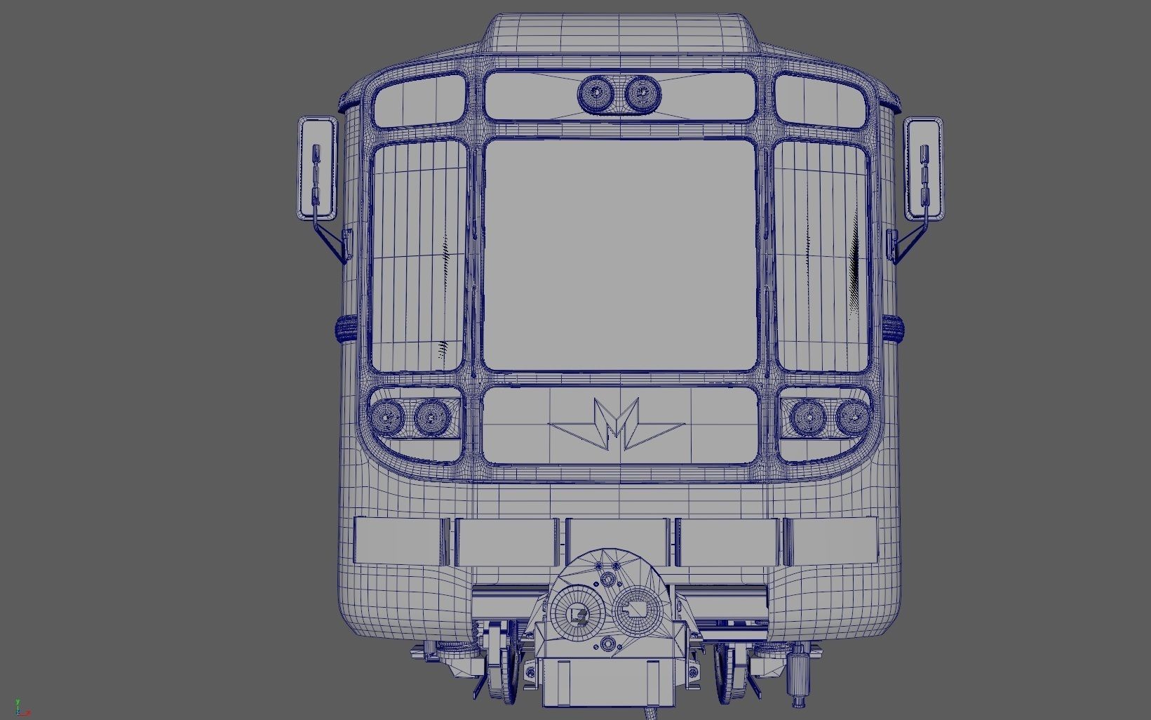 Metro train 3D model_1