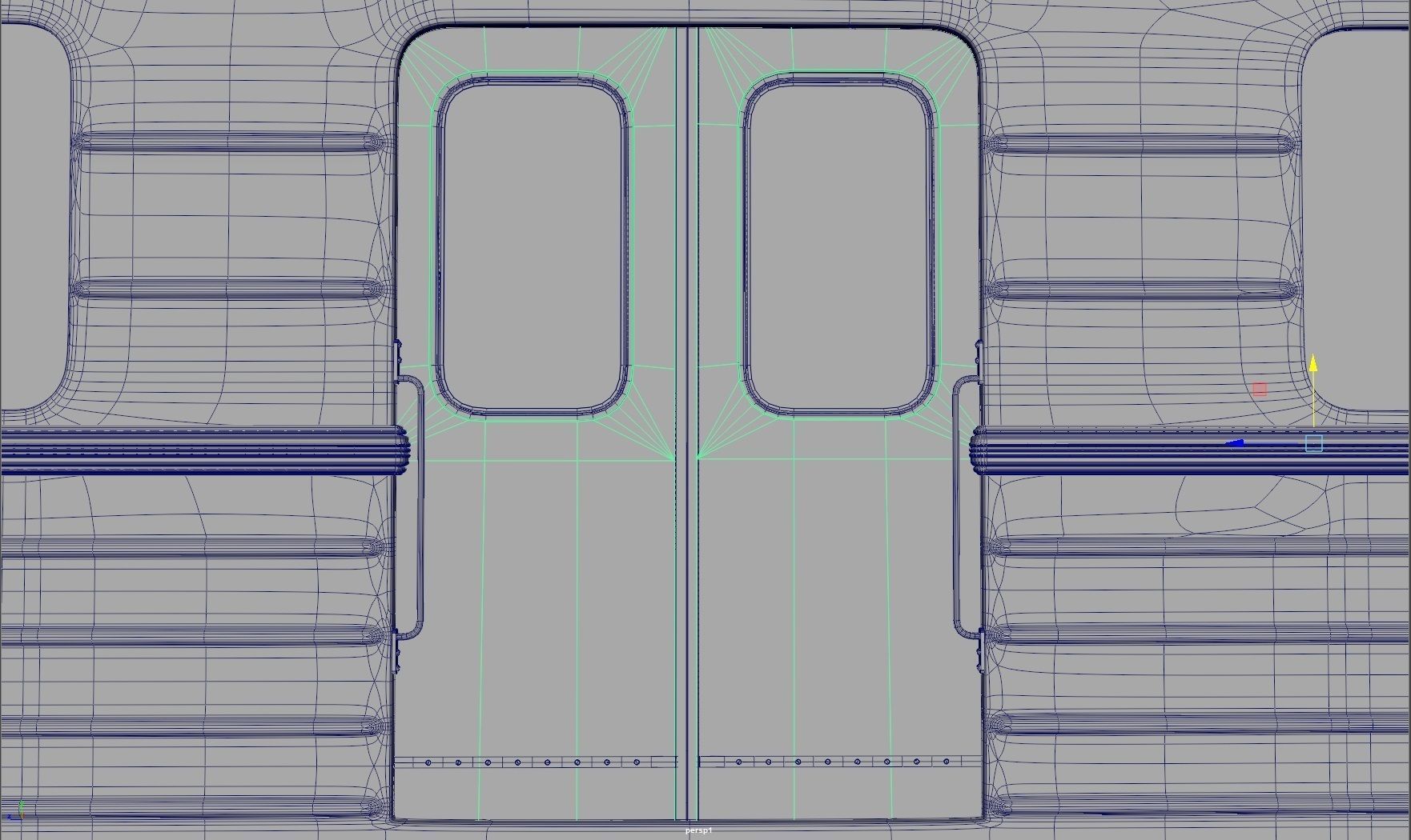 Metro train 3D model_4