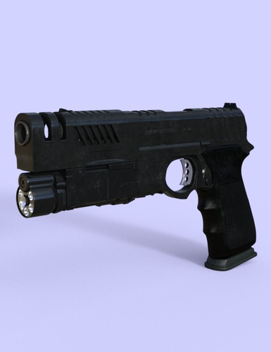Pistol low-poly Low-poly 3D model