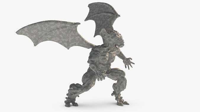 Gargoyl demon Low-poly 3D model