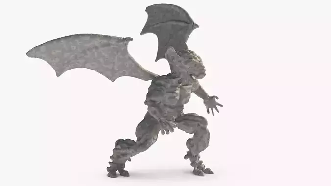 Gargoyl demon Low-poly 3D model