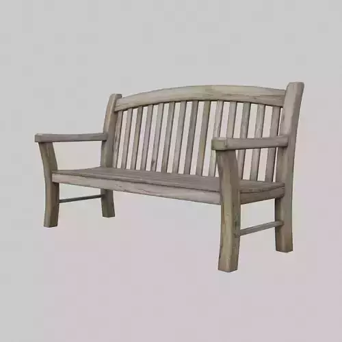 Bench outdoor - aged wood