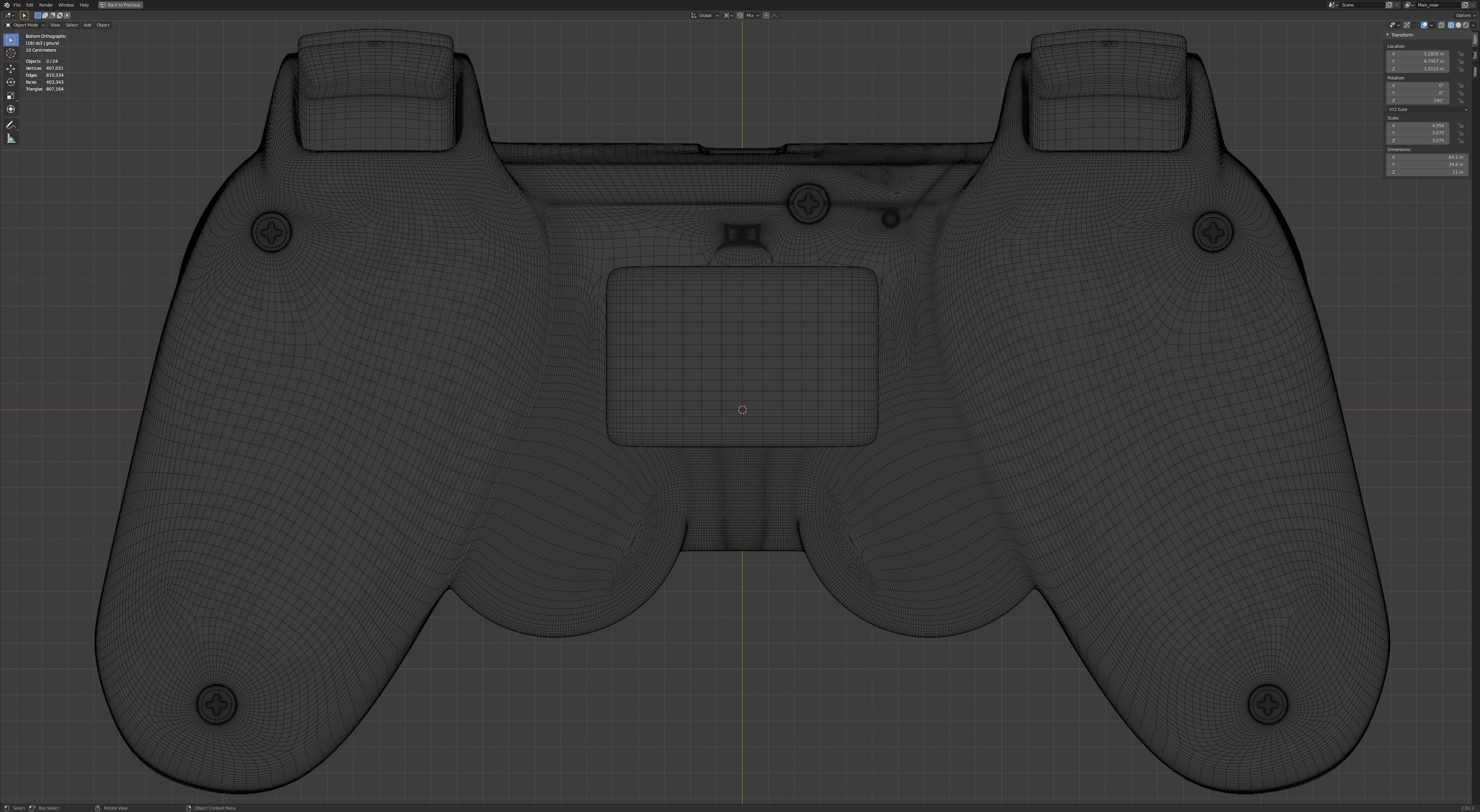 DualShock 3 - wireless controller for Sony PlayStation 3 3D model_6