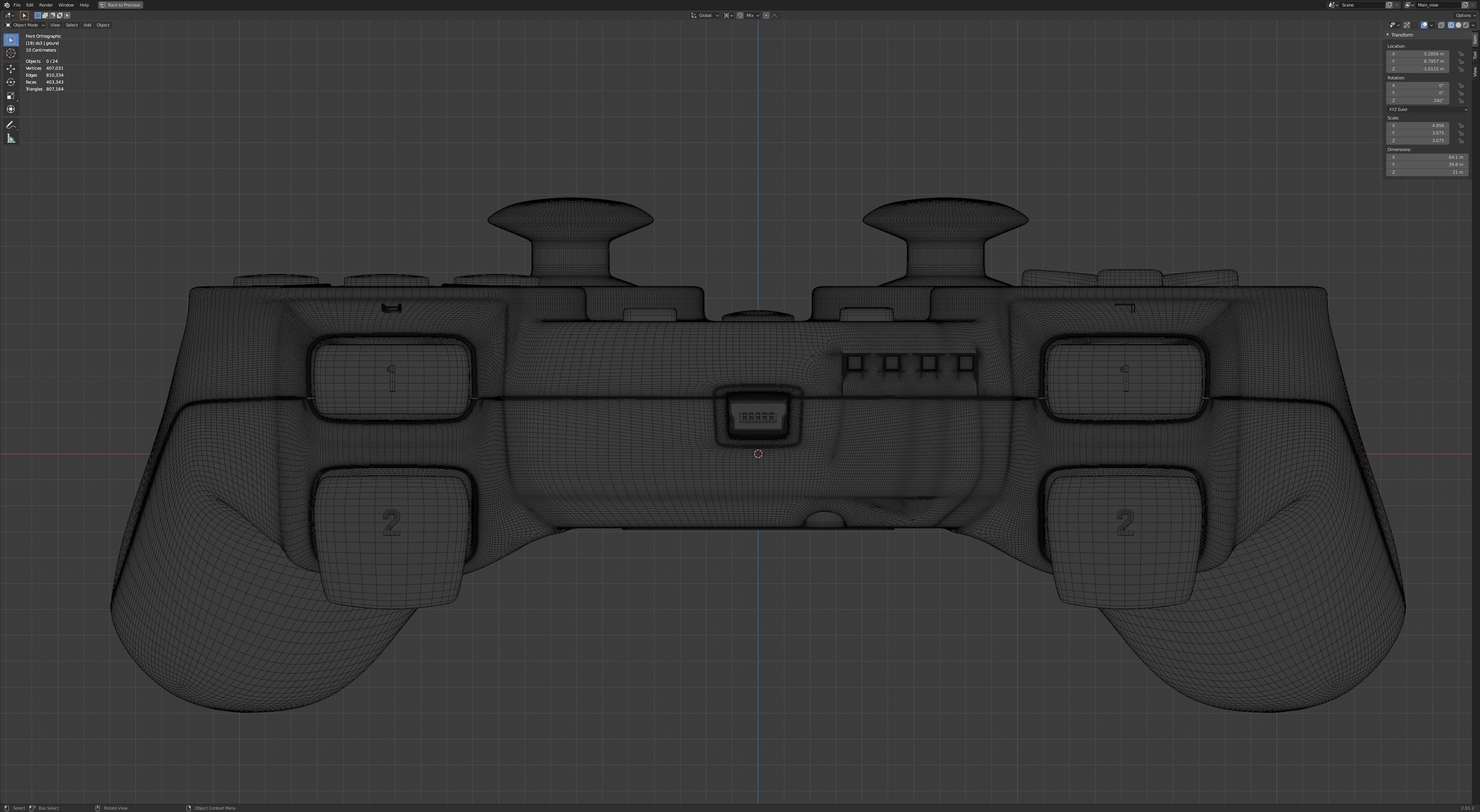 DualShock 3 - wireless controller for Sony PlayStation 3 3D model_7