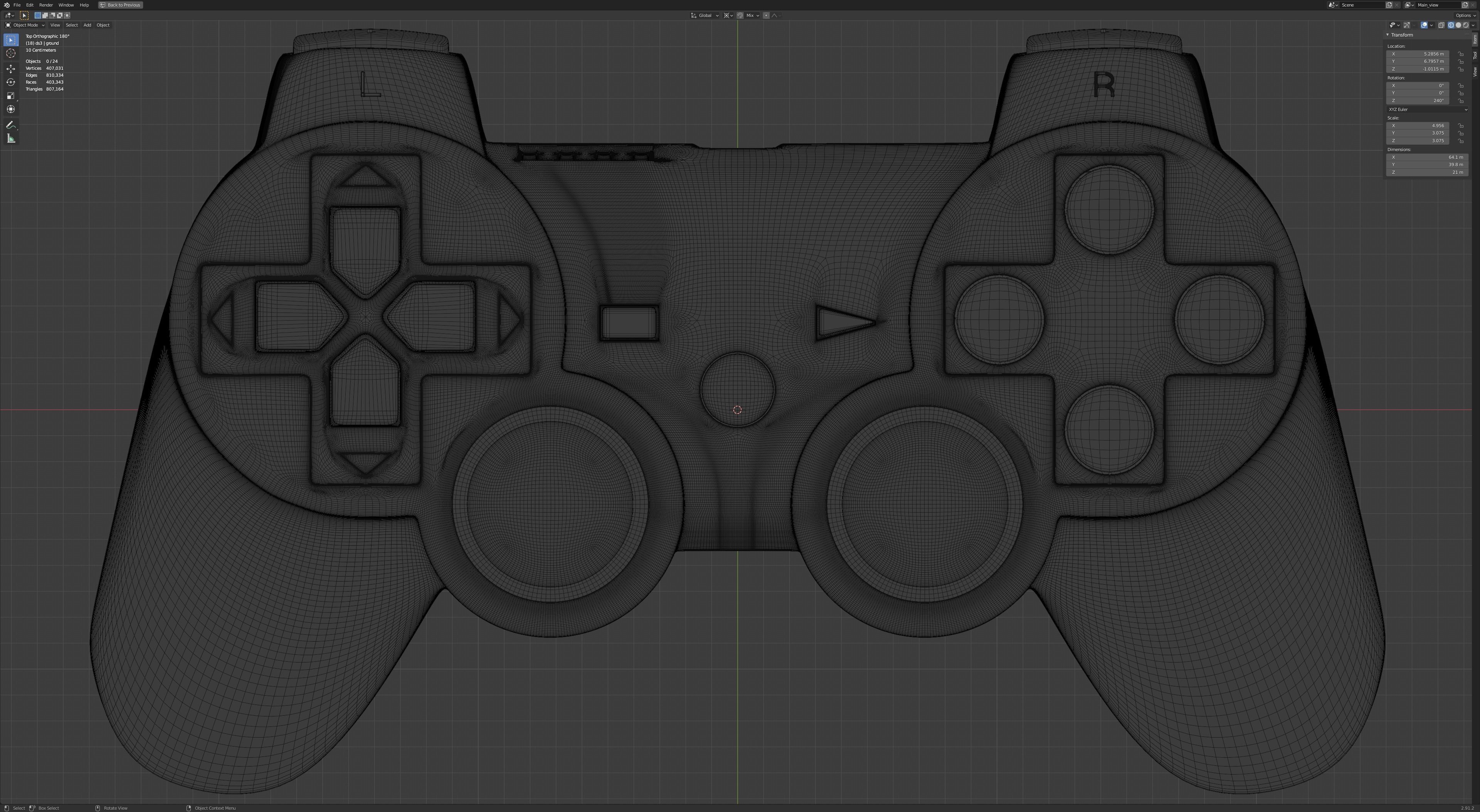 DualShock 3 - wireless controller for Sony PlayStation 3 3D model_5