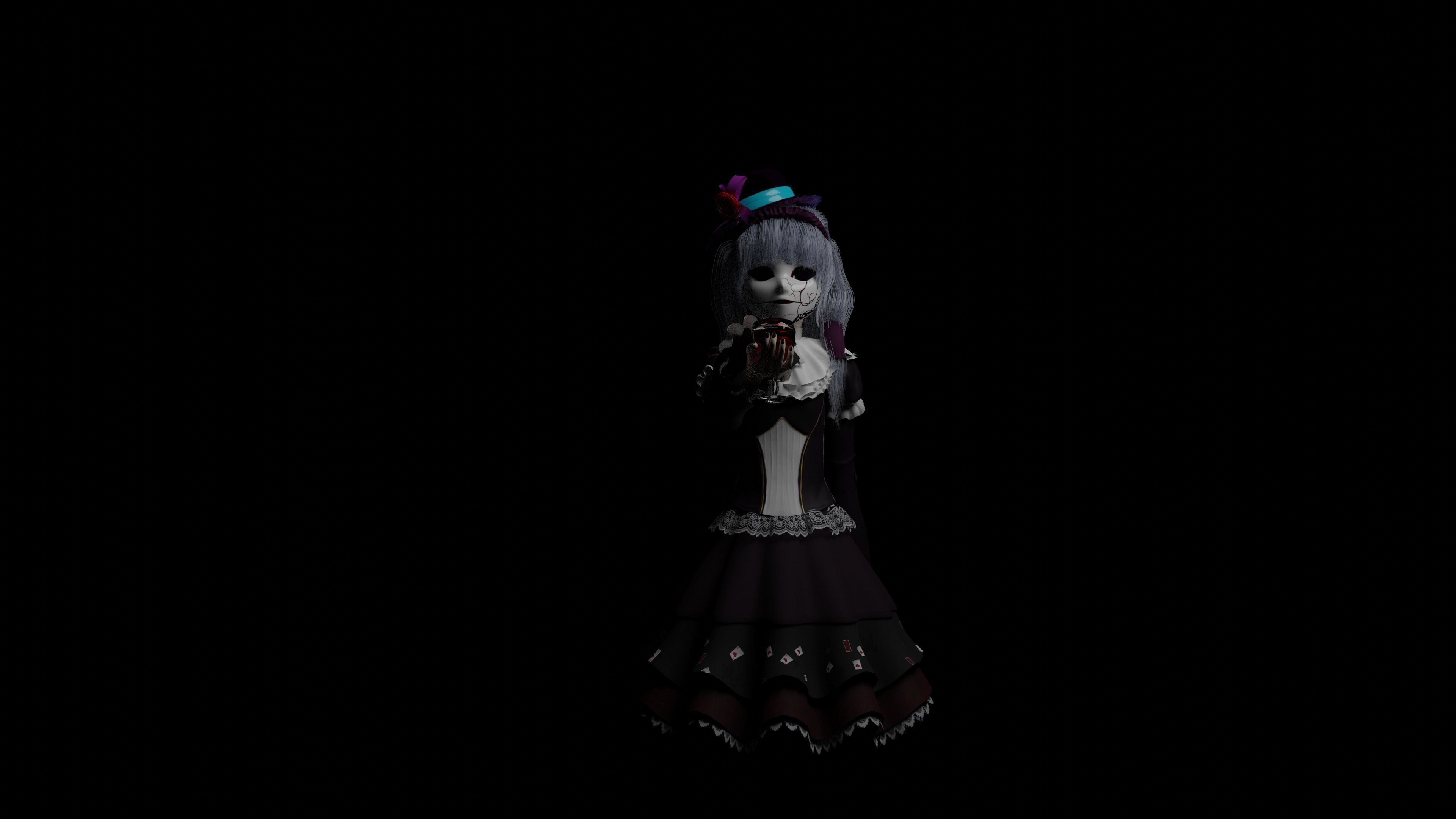 Kino High poly simple rigged 3D model_1