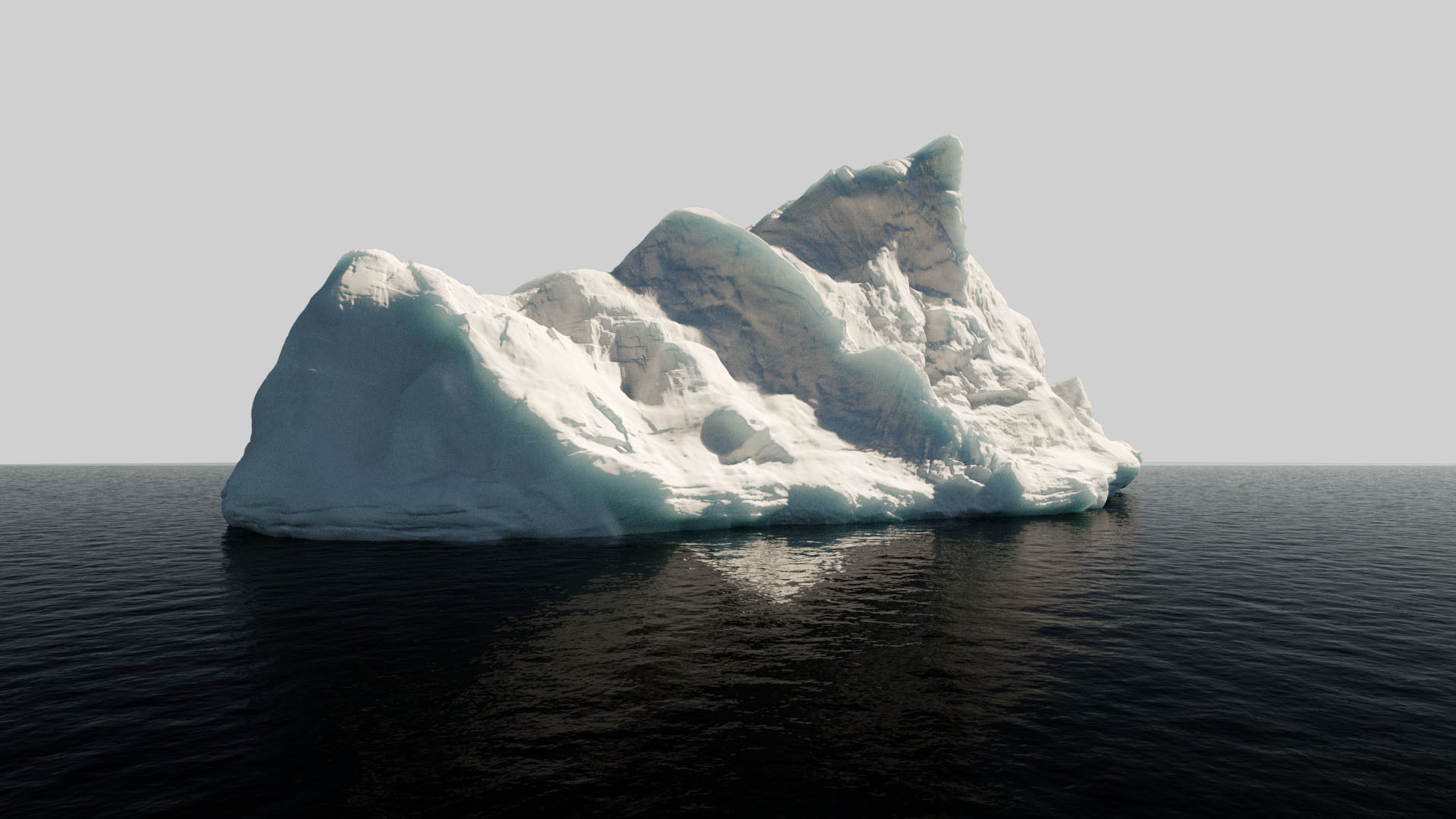 Iceberg model set - 3 models - Low and High poly versions Low-poly 3D model_5