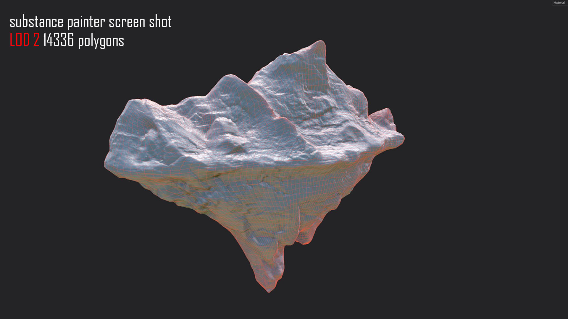 Iceberg model set - 3 models - Low and High poly versions Low-poly 3D model_10