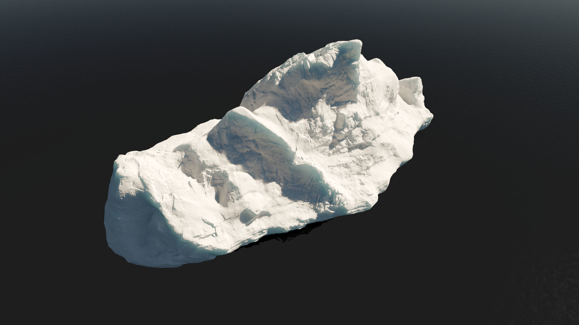 Iceberg model set - 3 models - Low and High poly versions Low-poly 3D model_6