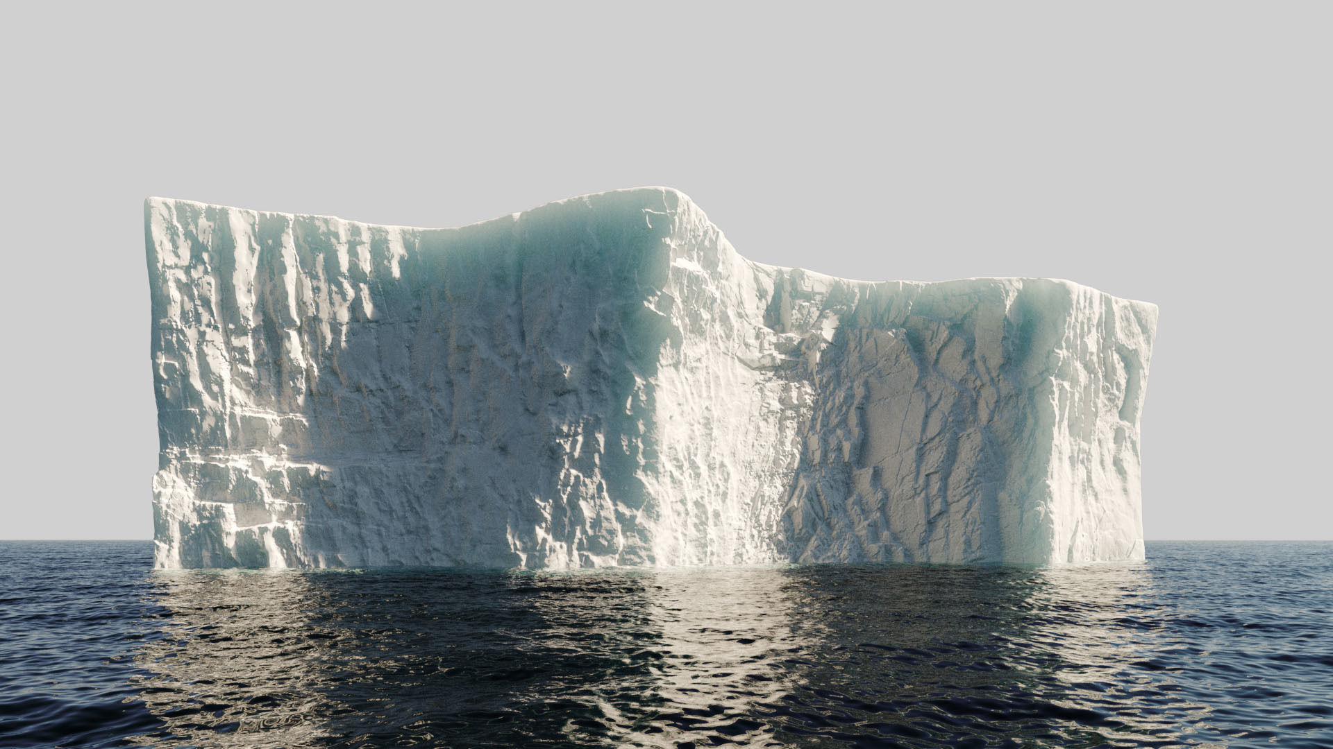 Iceberg model set - 3 models - Low and High poly versions Low-poly 3D model_3