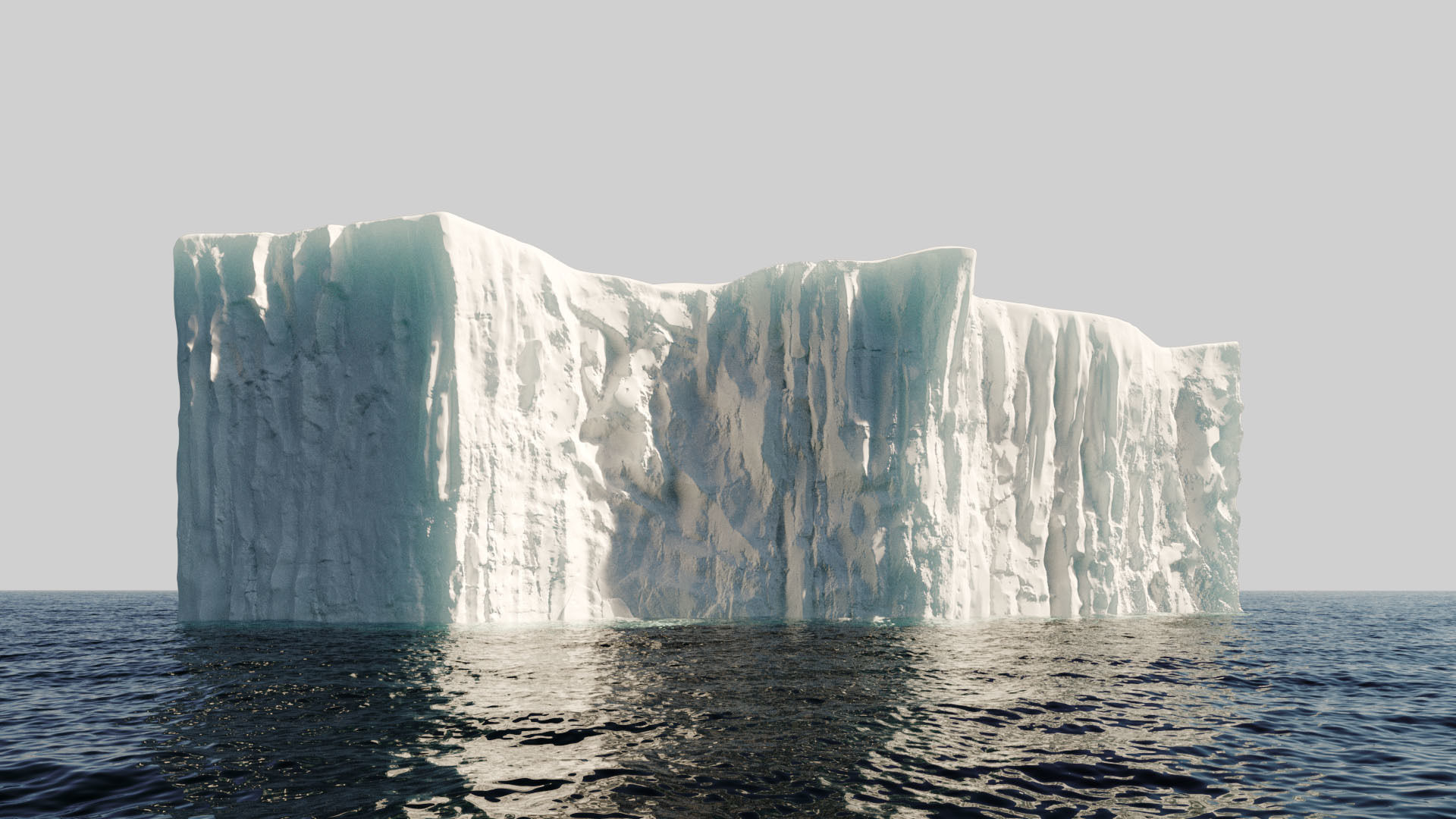 Iceberg model set - 3 models - Low and High poly versions Low-poly 3D model_2