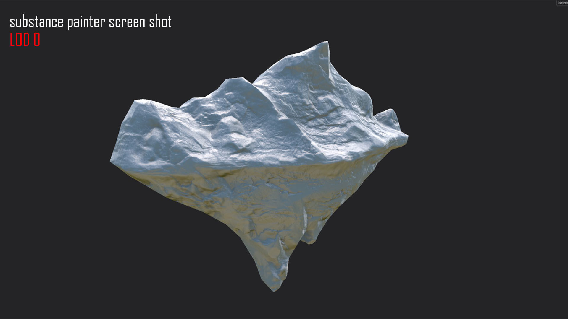 Iceberg model set - 3 models - Low and High poly versions Low-poly 3D model_7
