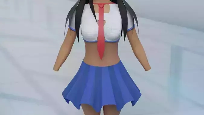 Anime Style School outfit 3D model