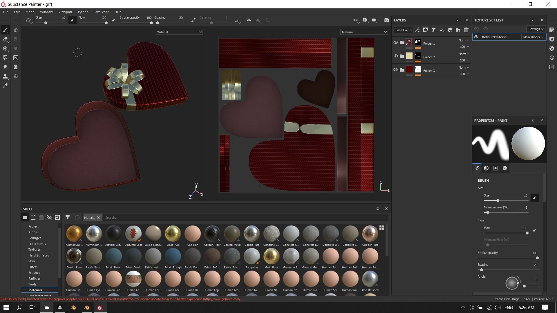 Shit Inside Heart Shape Gift Box  Low-poly 3D model_6