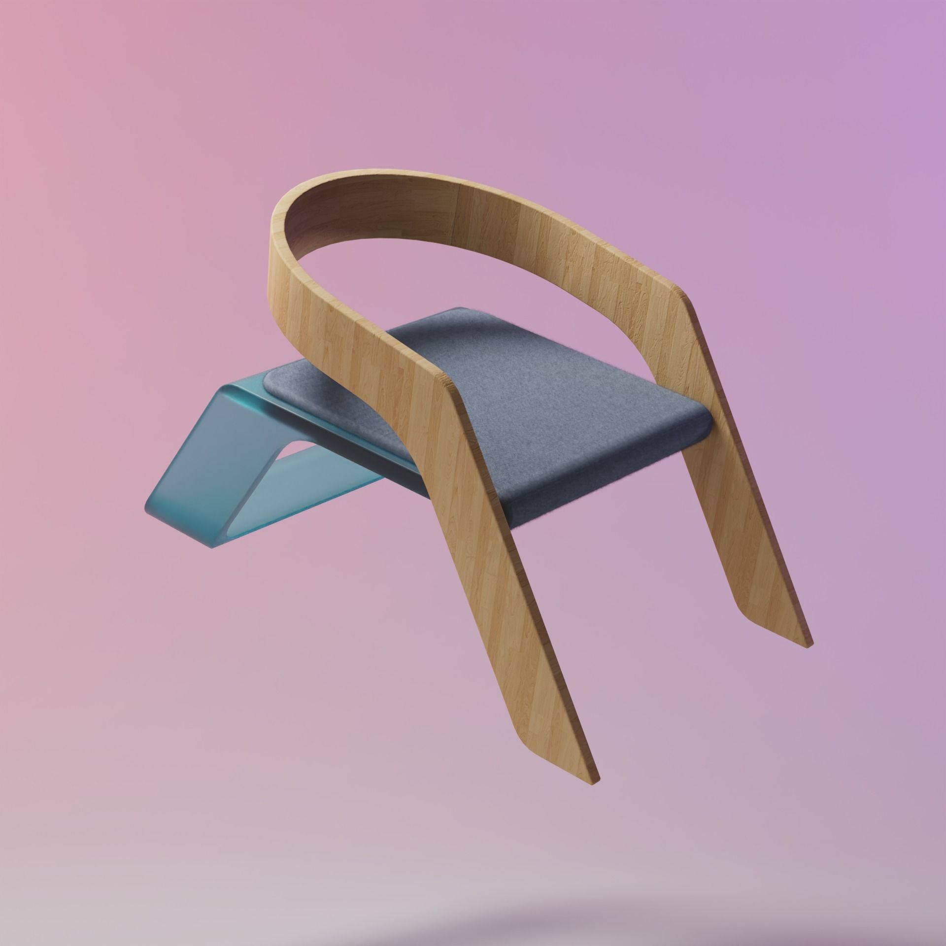 Alpha Chair 3D model_4