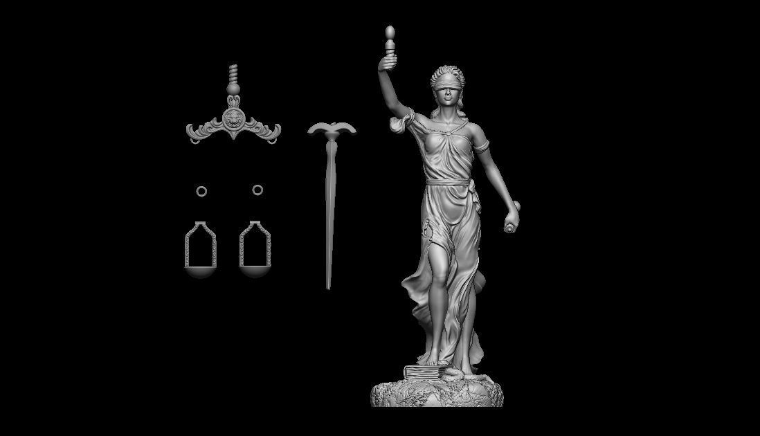 Themis statue 3D print model_5