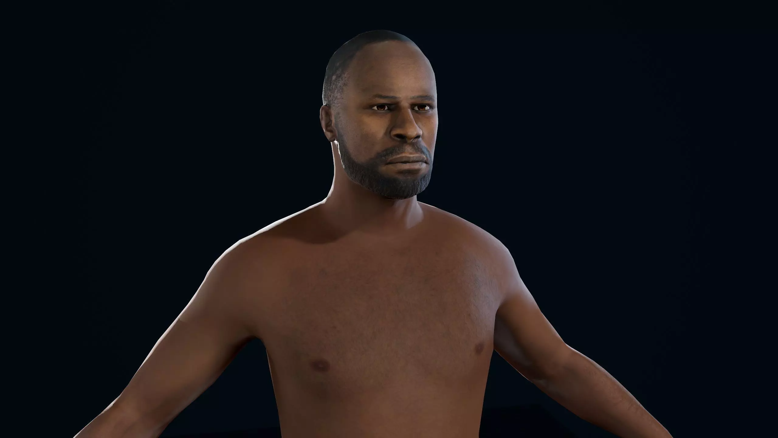 Male Basemesh 2 Low-poly 3D model_0