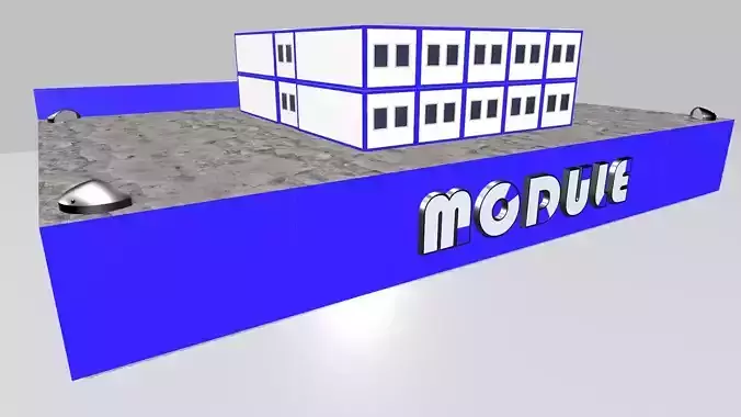 Presentation stand Modular building 3D model