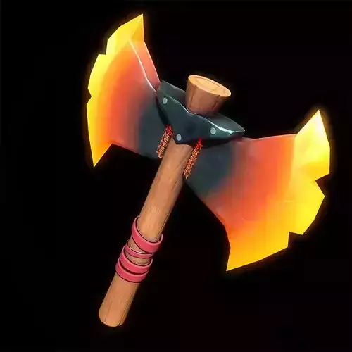 Stylized Weapon Axe fire element