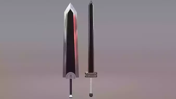 Berserk Golden Age and Godo Dragon Slayer Sword Pack 3D model