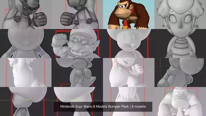 Nintendo Collection - Super Mario 8 Models 