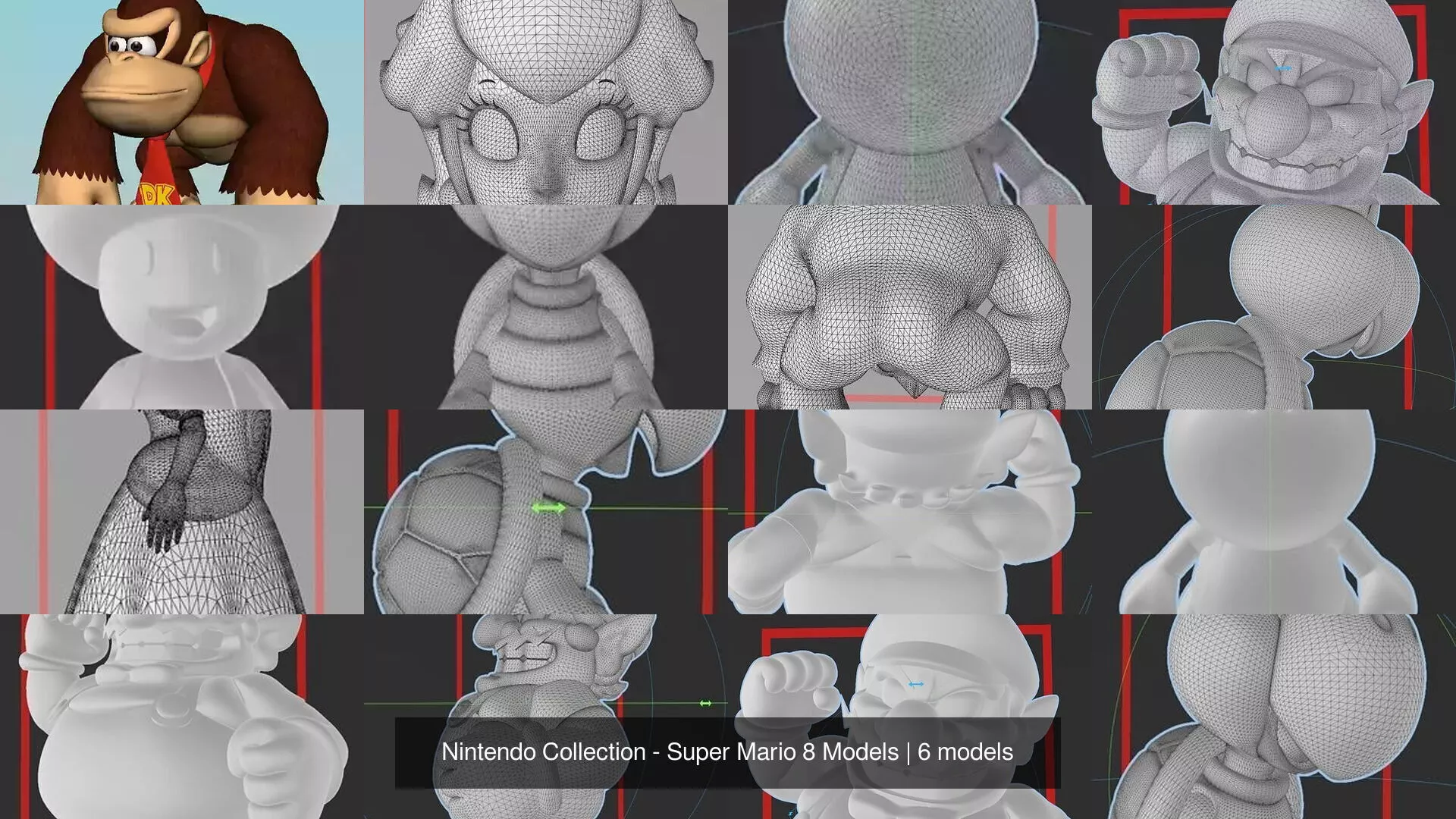 Nintendo Collection - Super Mario 8 Models 3D Model Pack | CGTrader