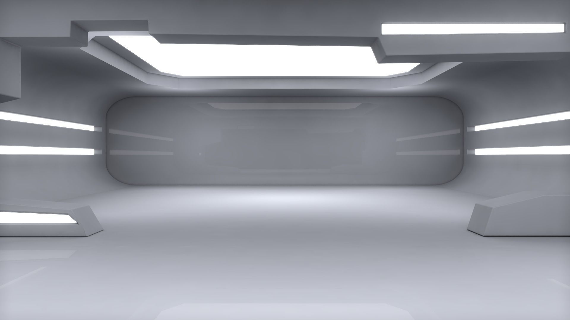 Sci Fi Room Low-poly 3D model_4