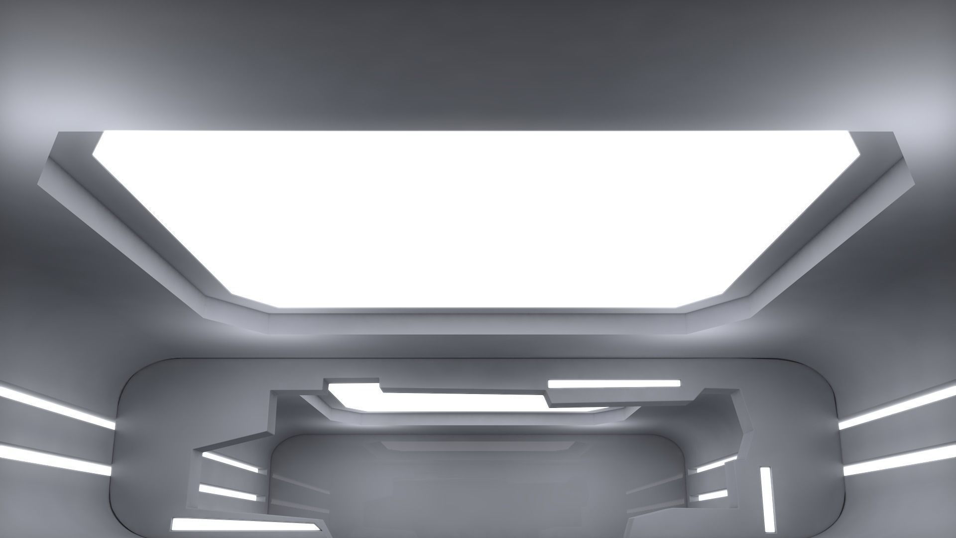 Sci Fi Room Low-poly 3D model_1