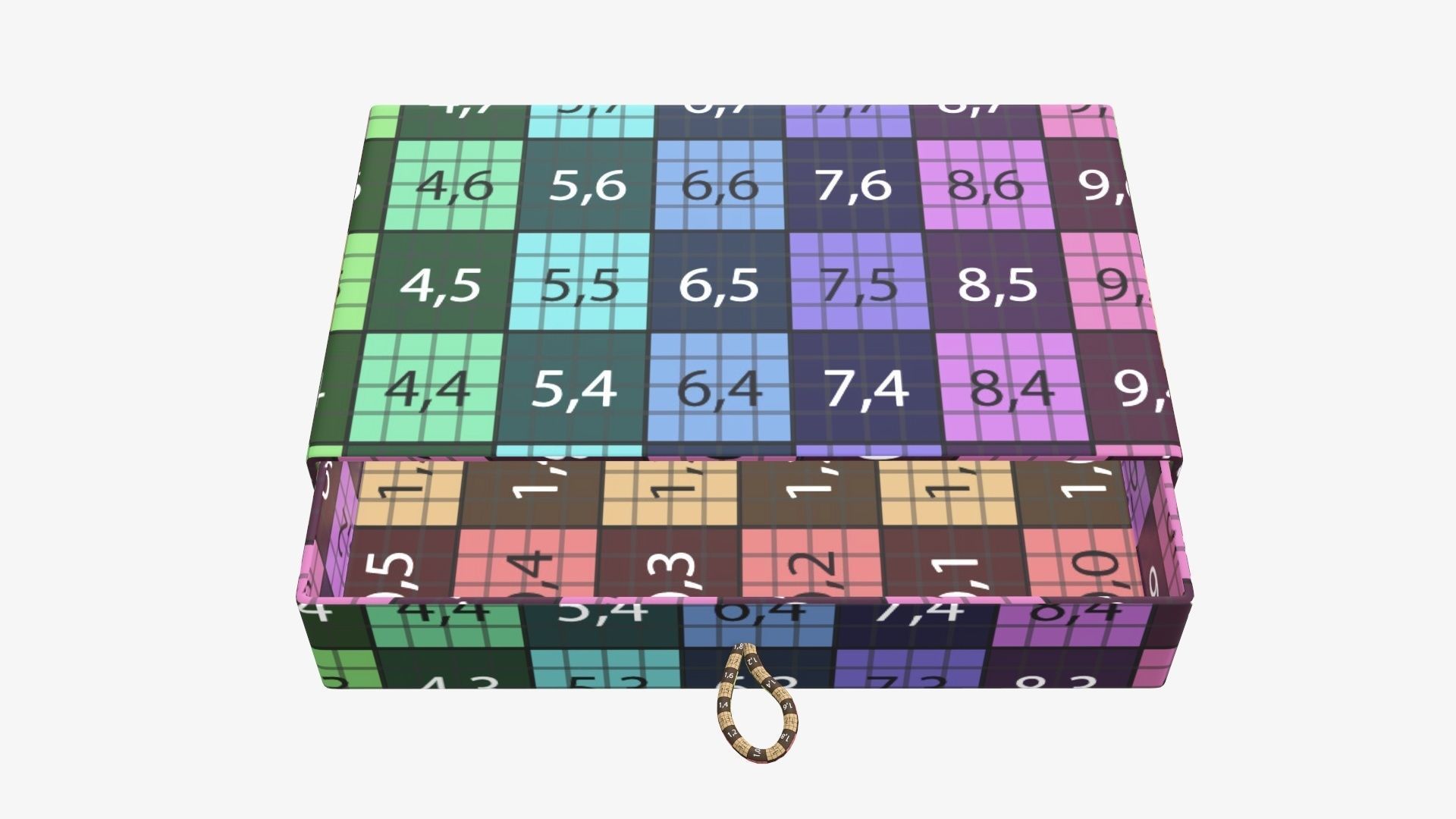 Drawer cardboard gift box 01 3D model_12