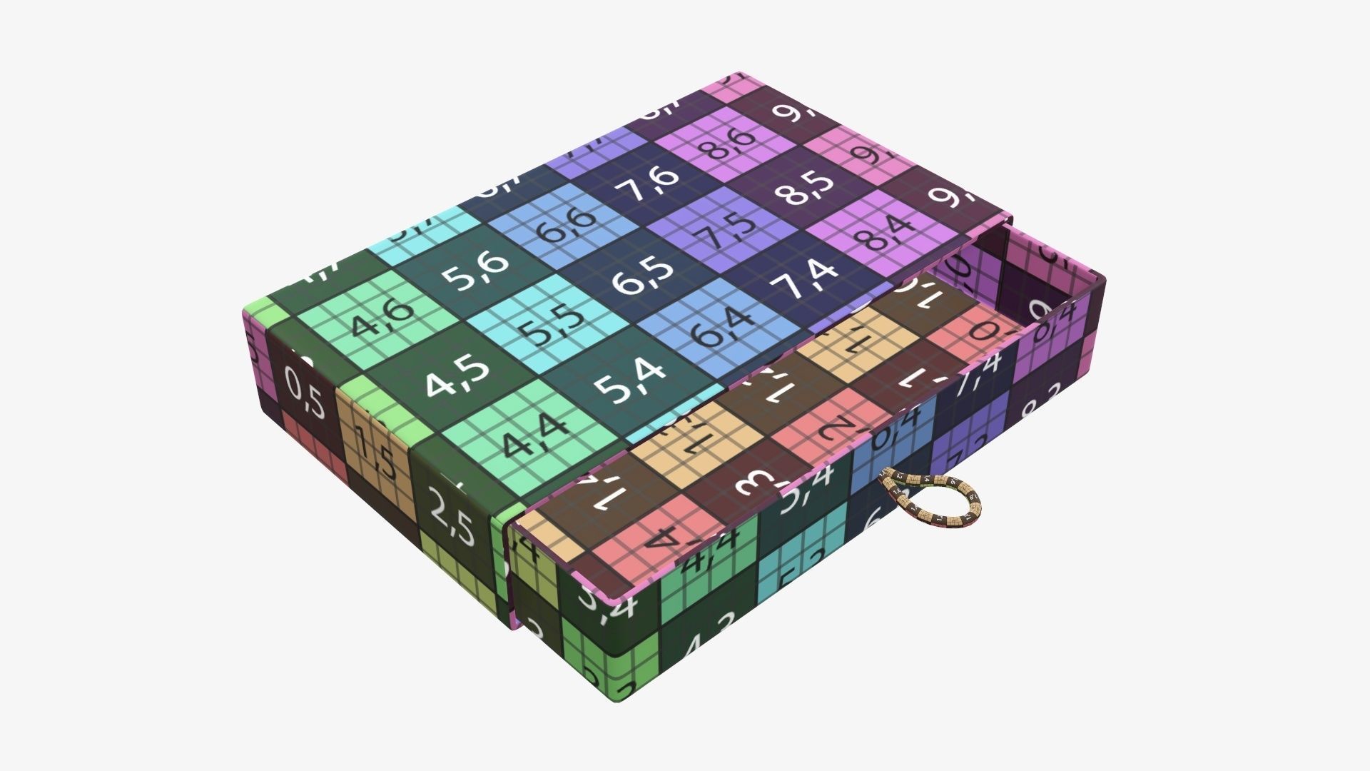 Drawer cardboard gift box 01 3D model_10