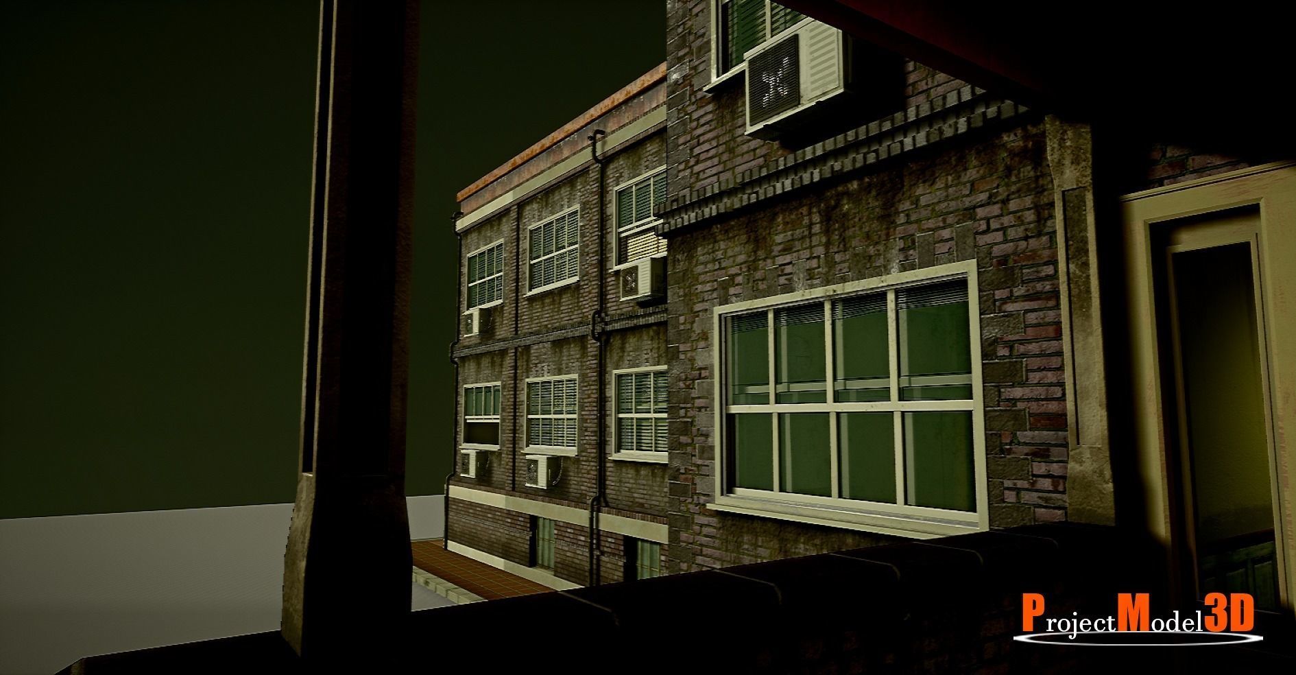 UE4 Modular School Package  Low-poly 3D model_10