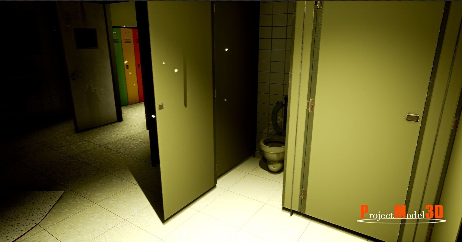 UE4 Modular School Package  Low-poly 3D model_40