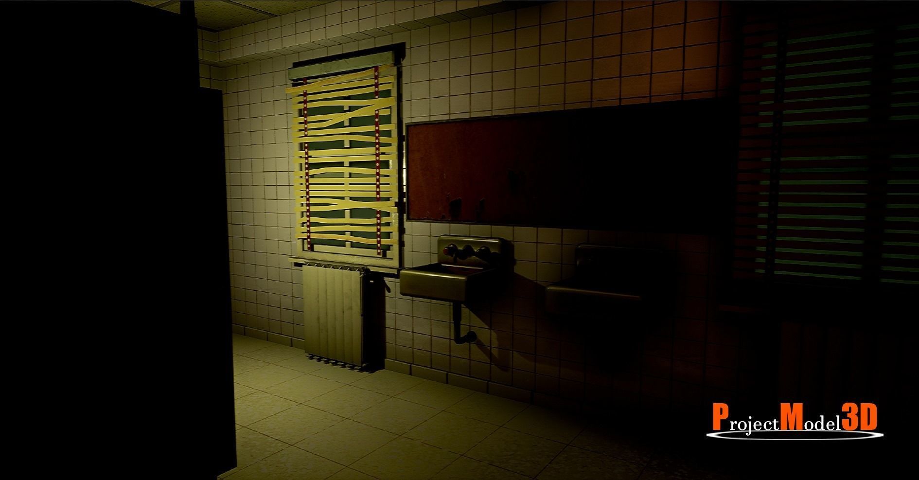 UE4 Modular School Package  Low-poly 3D model_34