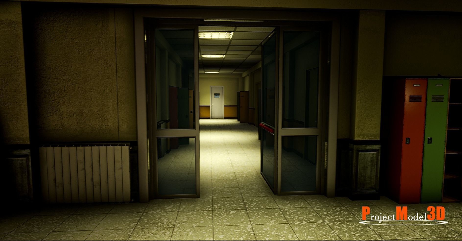 UE4 Modular School Package  Low-poly 3D model_25