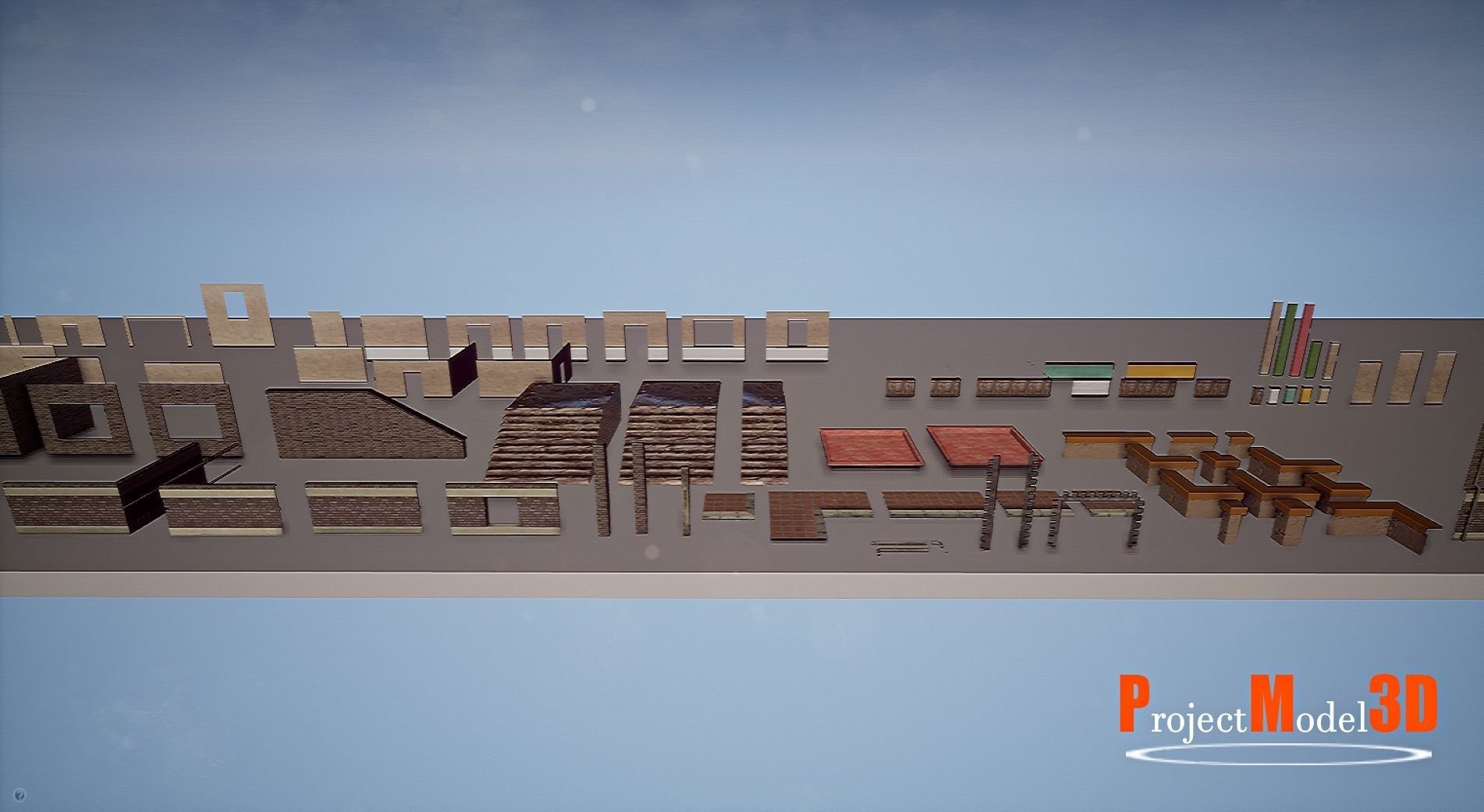 UE4 Modular School Package  Low-poly 3D model_47