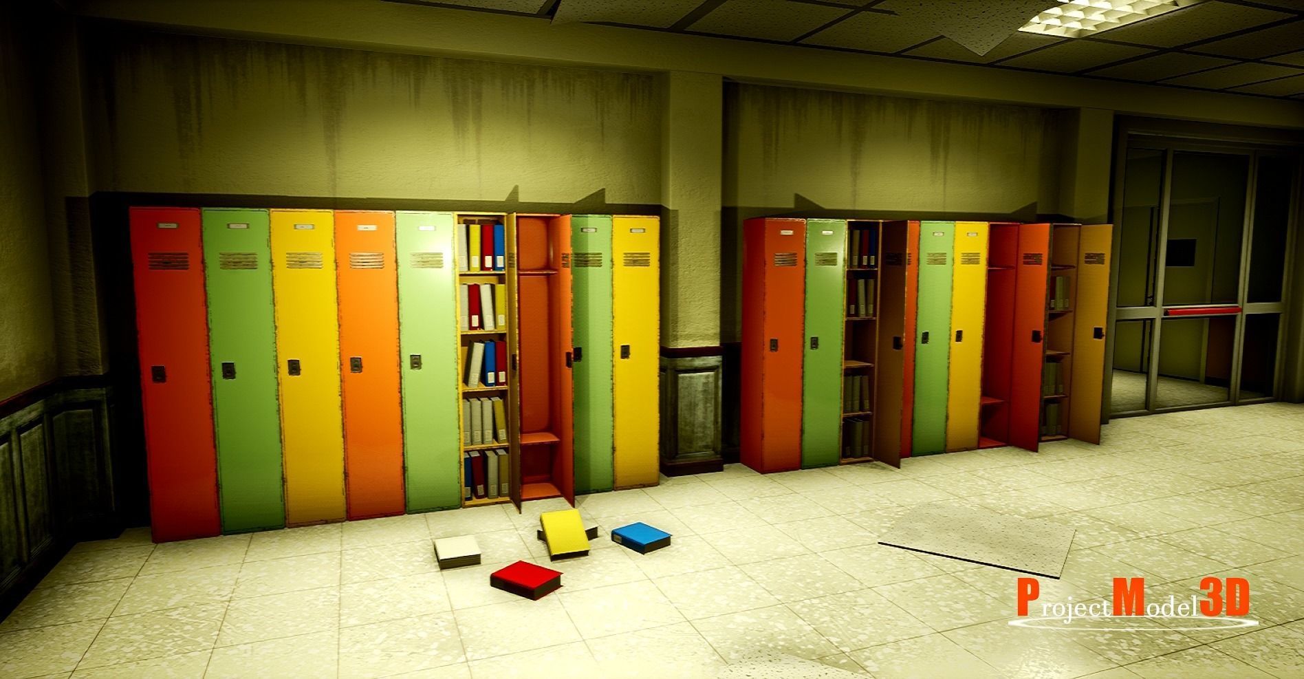 UE4 Modular School Package  Low-poly 3D model_29