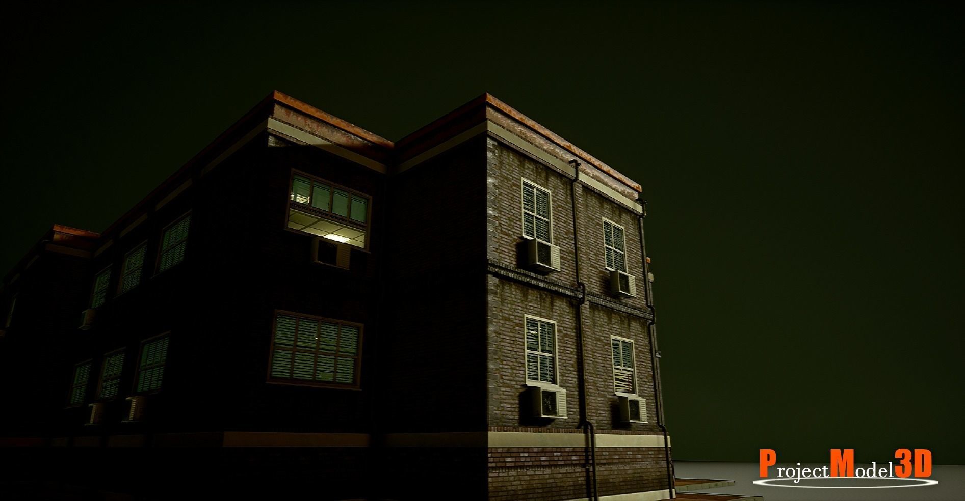 UE4 Modular School Package  Low-poly 3D model_22