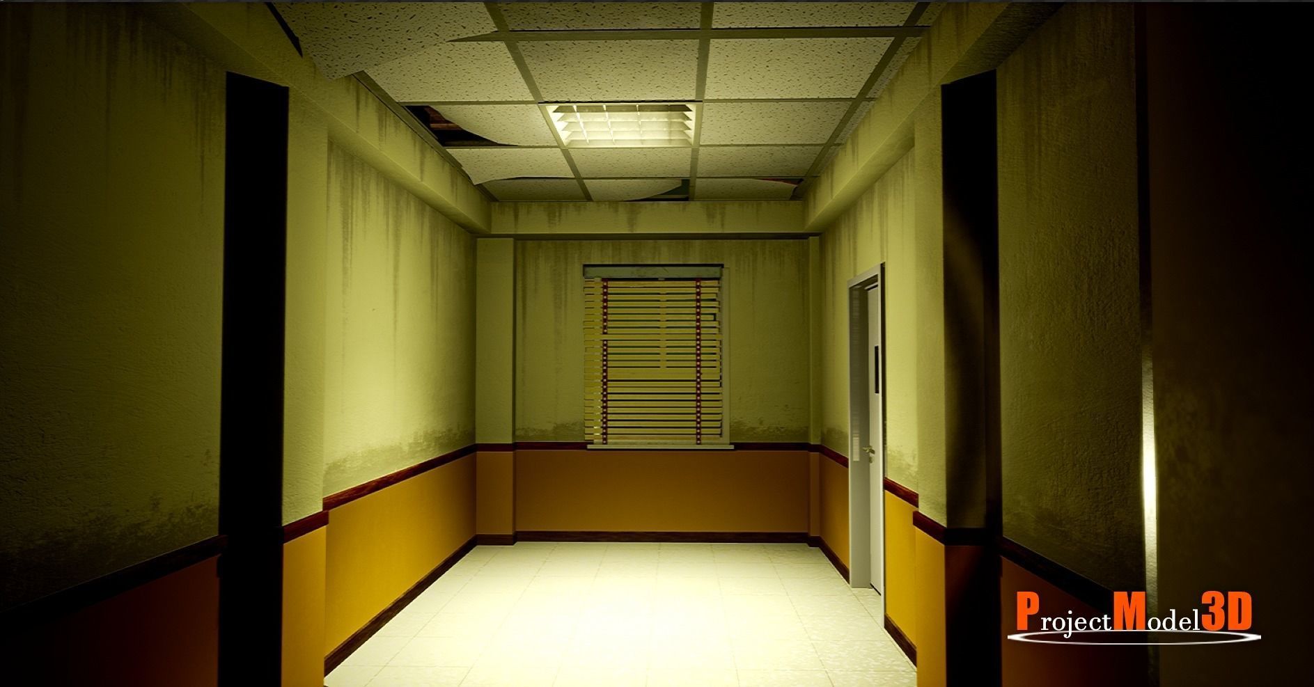 UE4 Modular School Package  Low-poly 3D model_35