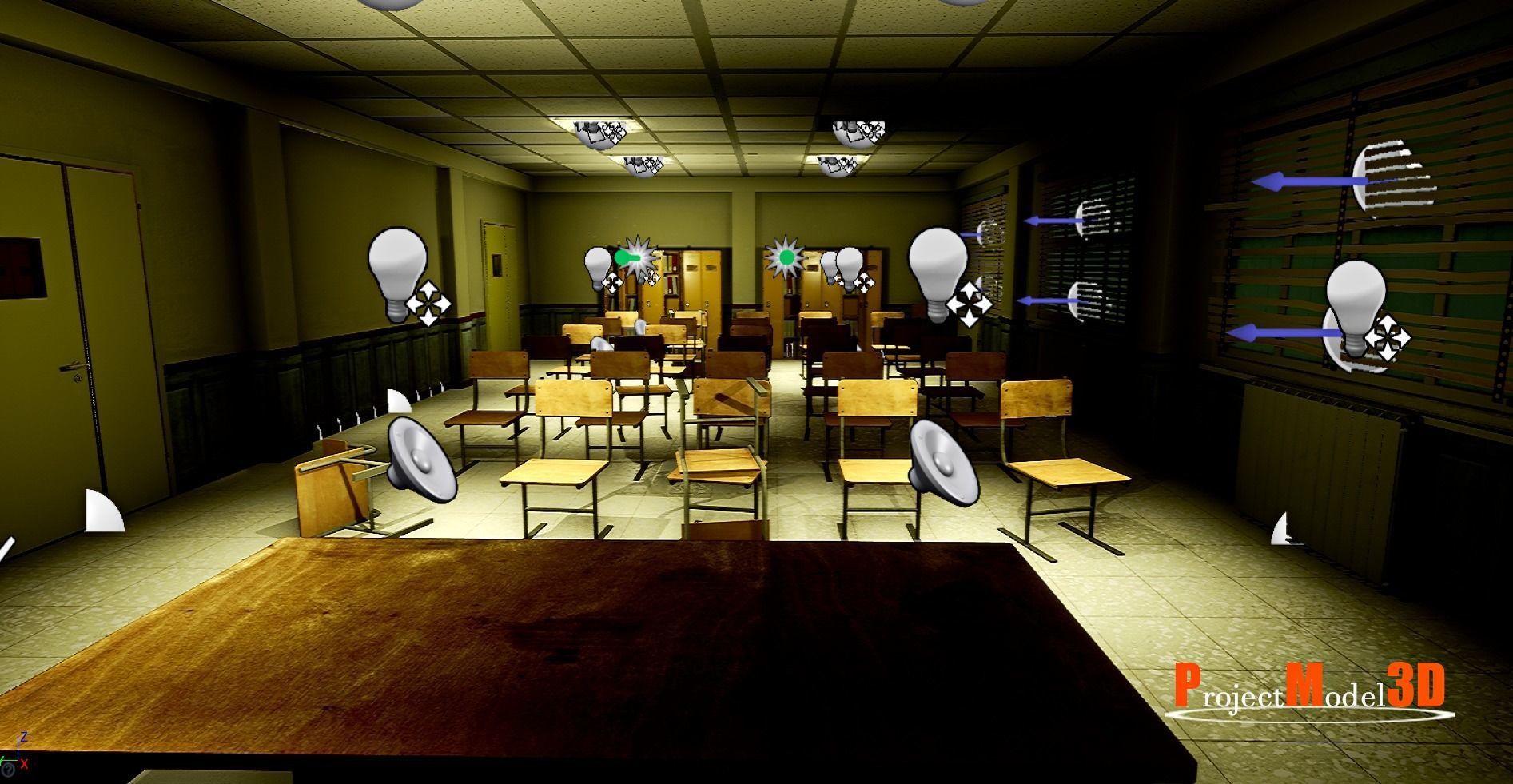 UE4 Modular School Package  Low-poly 3D model_30